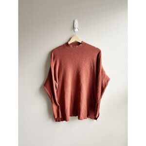 Altar’d State Rust Orange Mock Neck Rib Knit Sweater Size XL